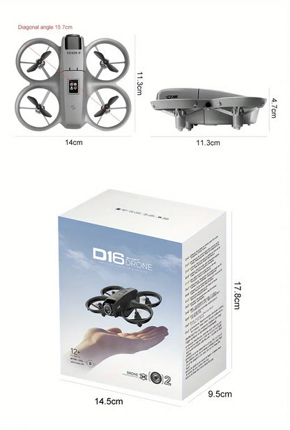 New D16 Drone HD Dual Camera Propeller Safety Design Optical Stream Positioning Three Sides Obstacle Avoidance VS DJI