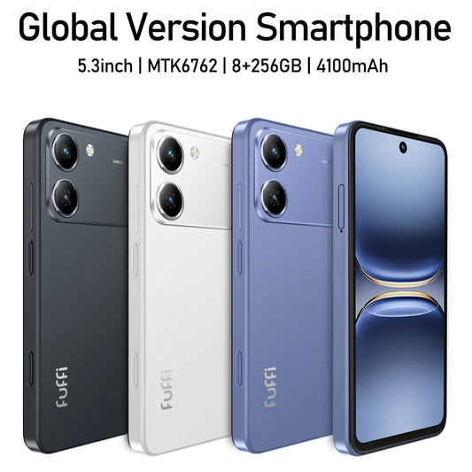 Global Version Smartphone 4GB+128GB 4G Smartphone, 5.3" Cellphone LCD 60Hz Display, 12MP Camera, 4100mAh Battery HD Camera, WiFi