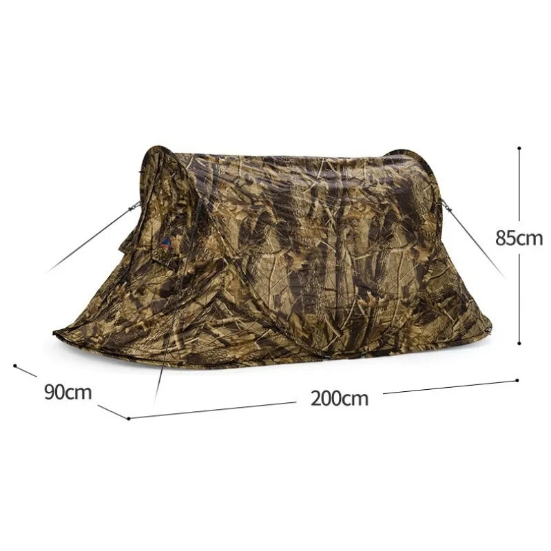 Outdoor Leisure Camping Single Person No Need To Build Up Automatic Quick Opening Camouflage Tent Beach Weather Resistant Tent