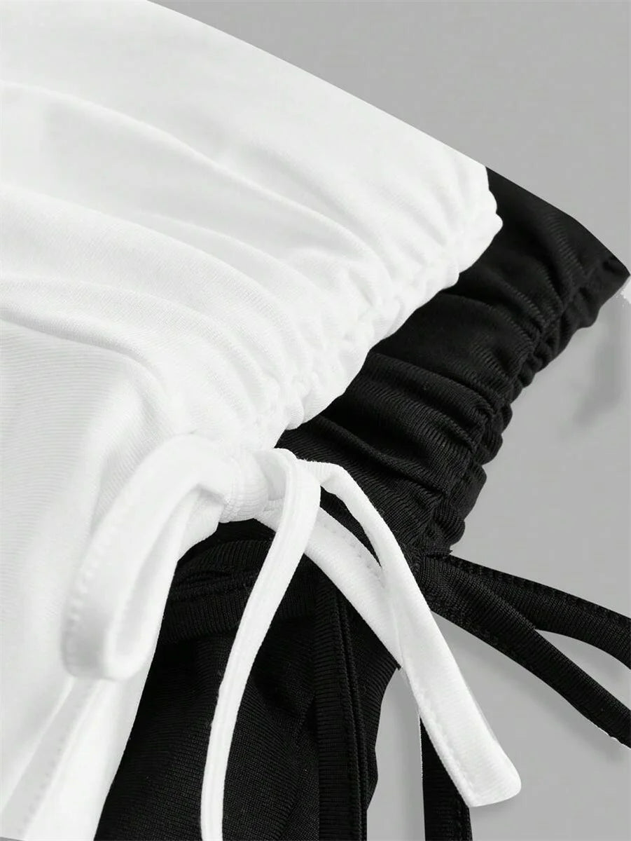 Women's High Waisted Solid Color Mini Skirt Summer Fashion Outdoor Versatile Slim Fit Elastic Waist Short Skirt Streetwear 2026
