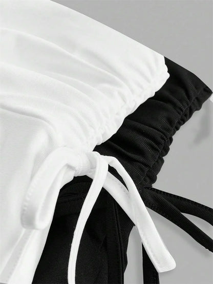 Women's High Waisted Solid Color Mini Skirt Summer Fashion Outdoor Versatile Slim Fit Elastic Waist Short Skirt Streetwear 2026