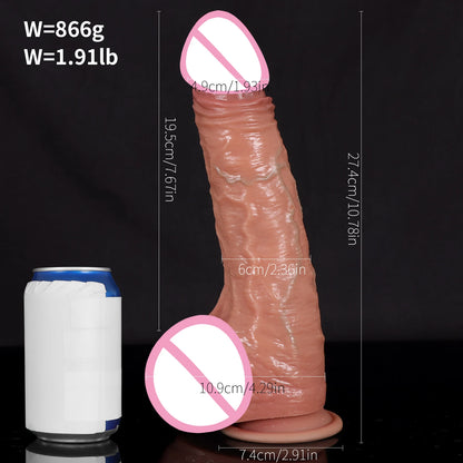 Huge Dildo Realistic Soft Big Penis Dildo Adult Sex Toy For Women Lesbian Big Penis Dildo Insertable Stimulation Vagina Massager