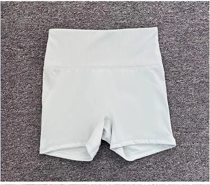 High-Waist Yoga Pants Women's Fitness Running Shorts Breathable Quick-Dry Elastic Spring Summer Training Three minutes of pants