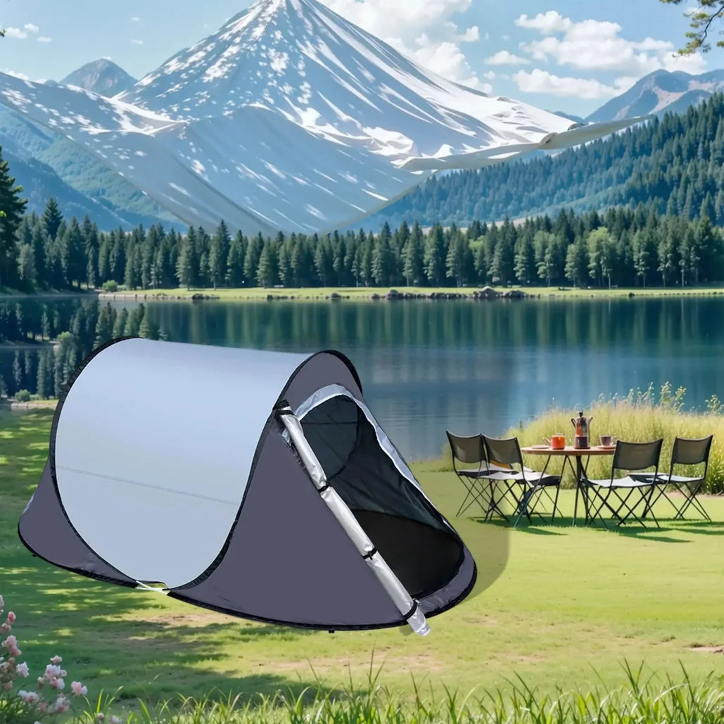 Automatic Instant Pop Up Portable Camping Tent for Outdoor Fishing Hiking Backyard Beach Party with Carry Bag Windproof Setup