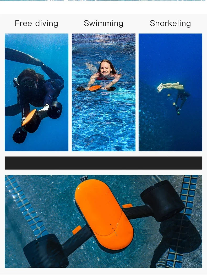 High Speed Electric Under Water Motor Scooter 1.2m/s Electric Underwater Thruster Sea Scooter for Diving Snorkeling