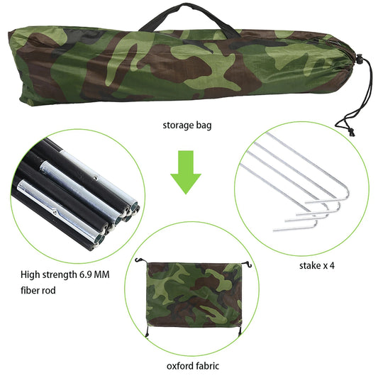 Outdoor Camouflage UV Protection Waterproof One Person Tent for Camping Hiking