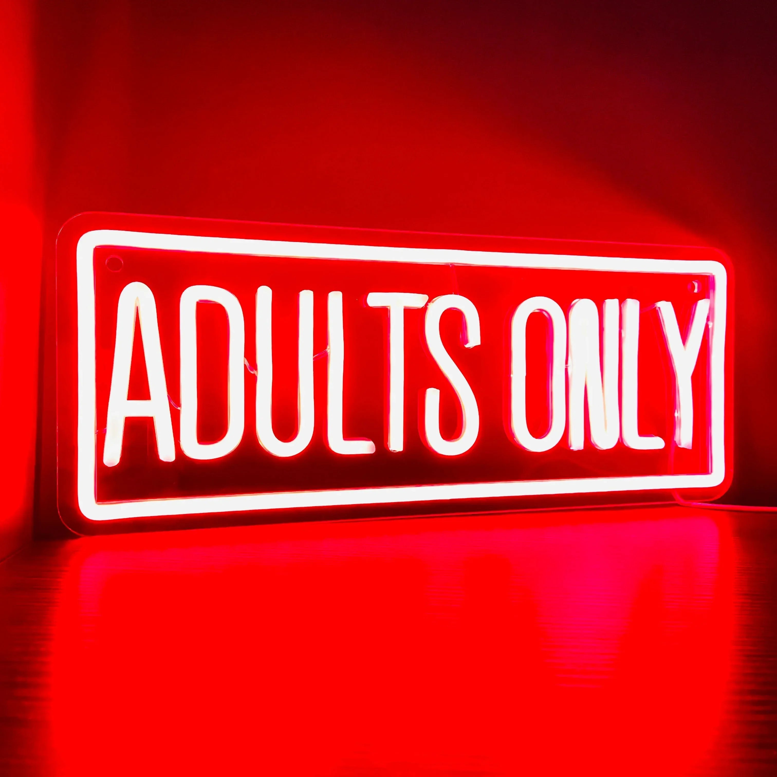 Adults Only Neon Sign Adutls Only Neon Signs for Wall Decor, Adult Only LED Light Sign for Bedroom Game Bar Man Cave Hotel Party