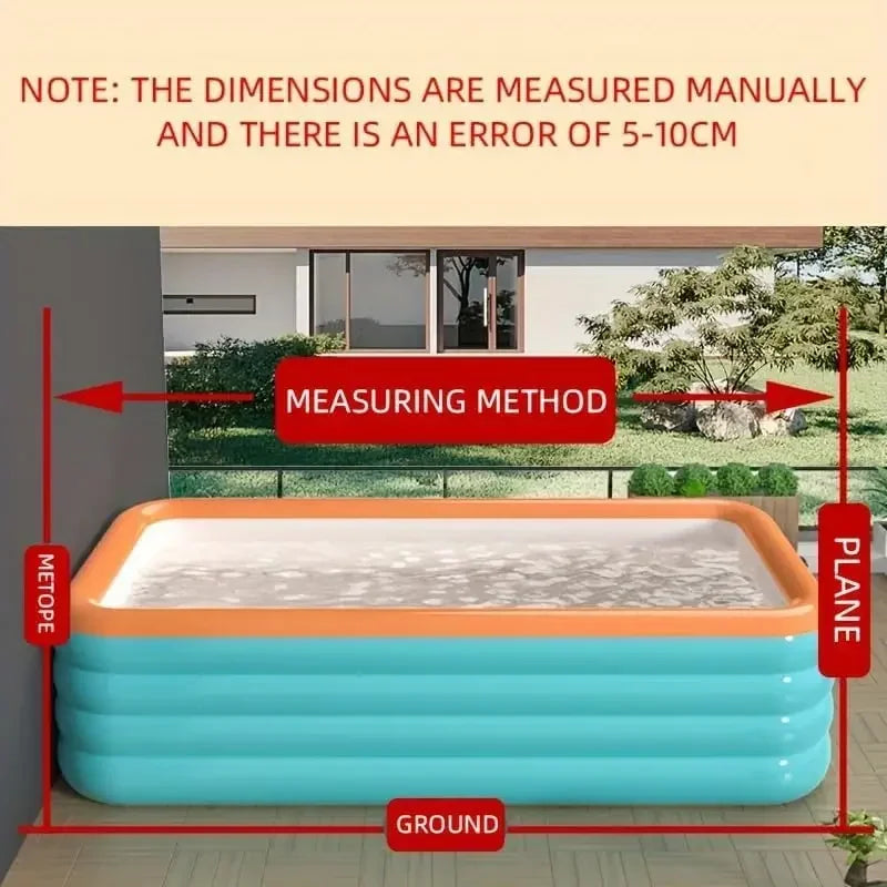 2.1m Pack Generic Long PVC Inflatable Swimming Pool Durable Easy to Install and Suitable for Family Fun Suitable for Family