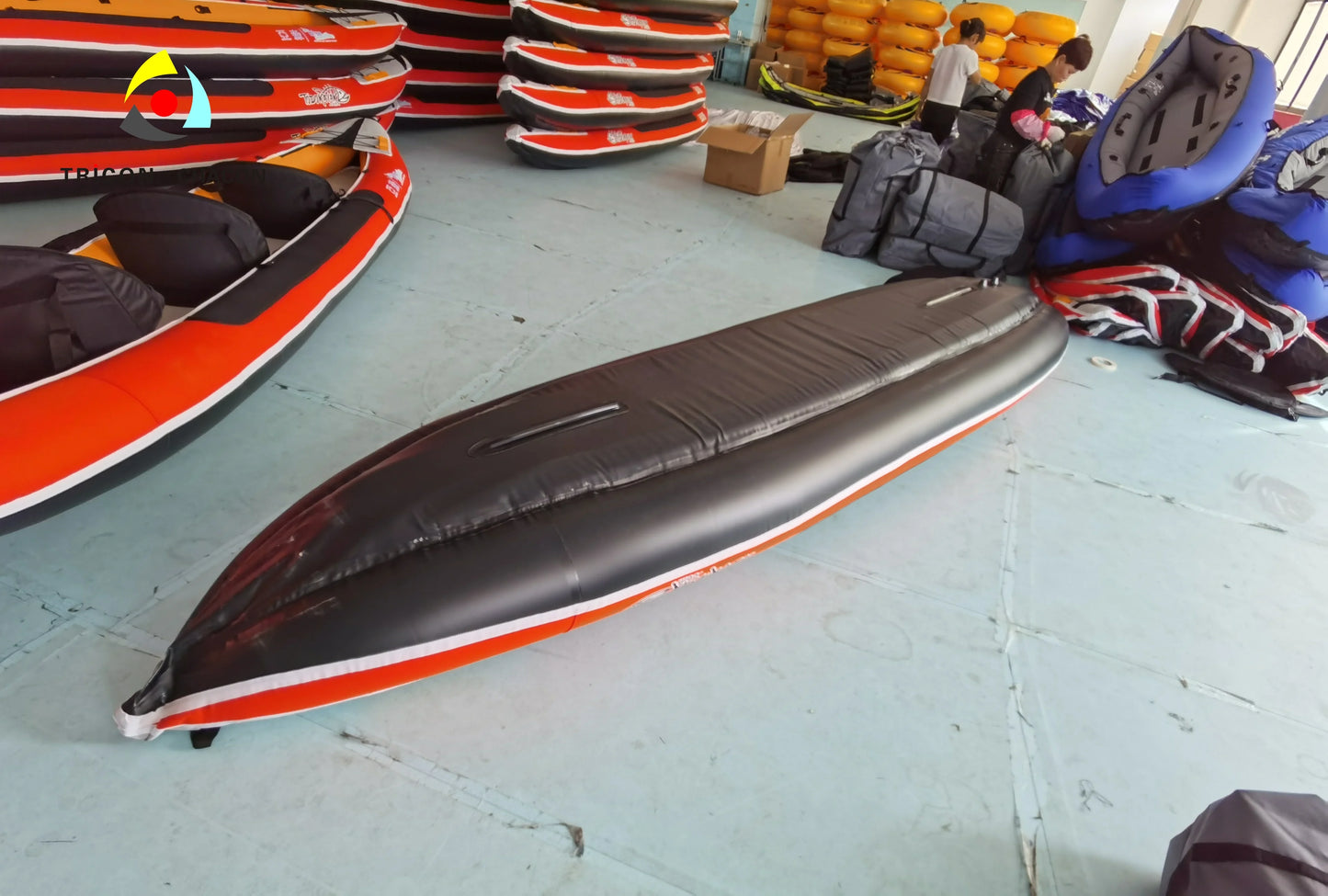 3-Person Fiberglass Inflatable Kayak For River Lake Sea & Ocean Fishing Multi-Use Rowing Boat And Canoe