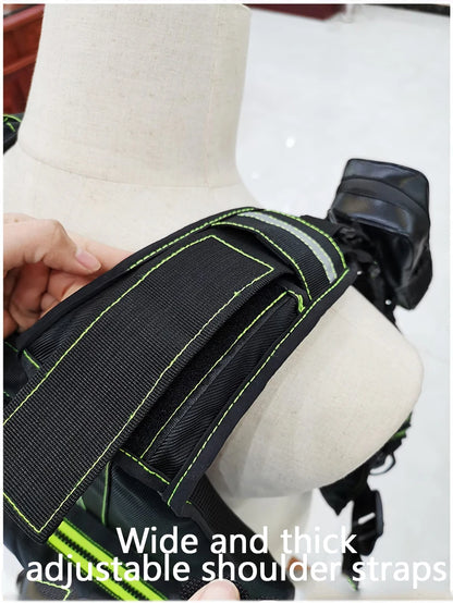 multi-functional life jacket vest for outdoor fishing, a must-have for safety. Multiple pockets for storage, buoyant materials
