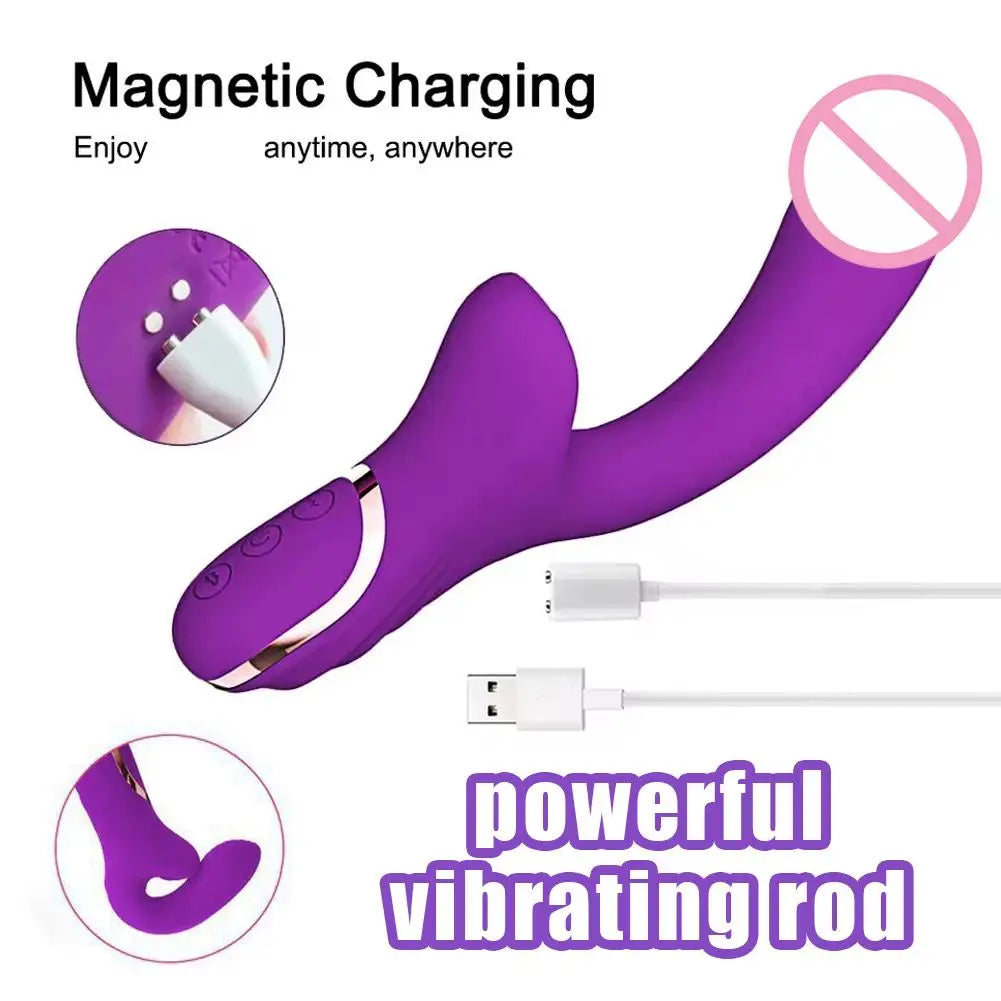Adult Toys Female Pleasure Roller Vibrator Hollow Beads Suction Paddle Function Silicone Waterproof Body Safe Intimate Toys