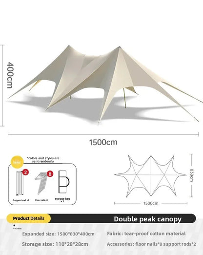 Tent, Large Outdoor Giant Camp, Rain and Sun Protection, Suitable for Outdoor Camping