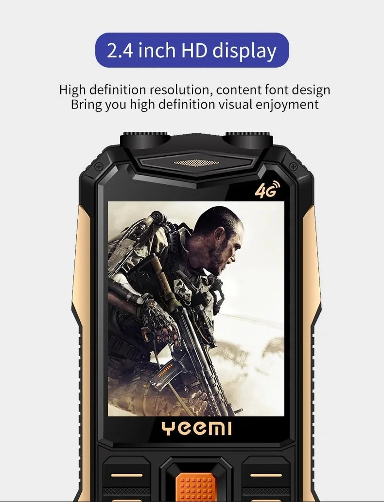 New Yeemi K1+ Mobile Phone 2.4inches GSM 2G Big Button Mp3/Mp4 Loud Voice Dual SIM Cards 4G Original Cellphone for Elderly