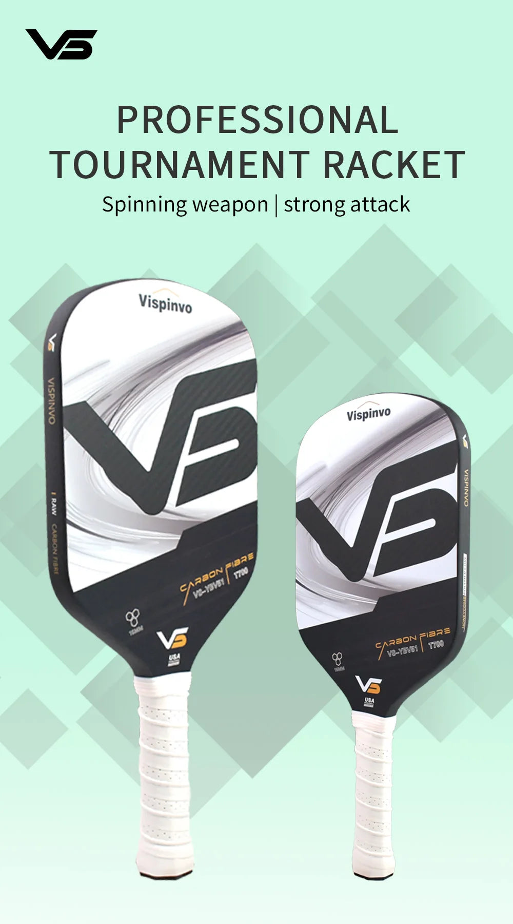 Professional Pickleball Paddle with Heat Press Process USAPA Certified Competition Level Pickleball Racquet for Sports Fitness