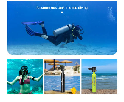 THAIITONEE-Mini Scuba Diving Tank, Underwater Swimming Swimmer, Cylinder Equipment, Dive Bottle, Oxygen, 0.5L, 5-10 Minutes