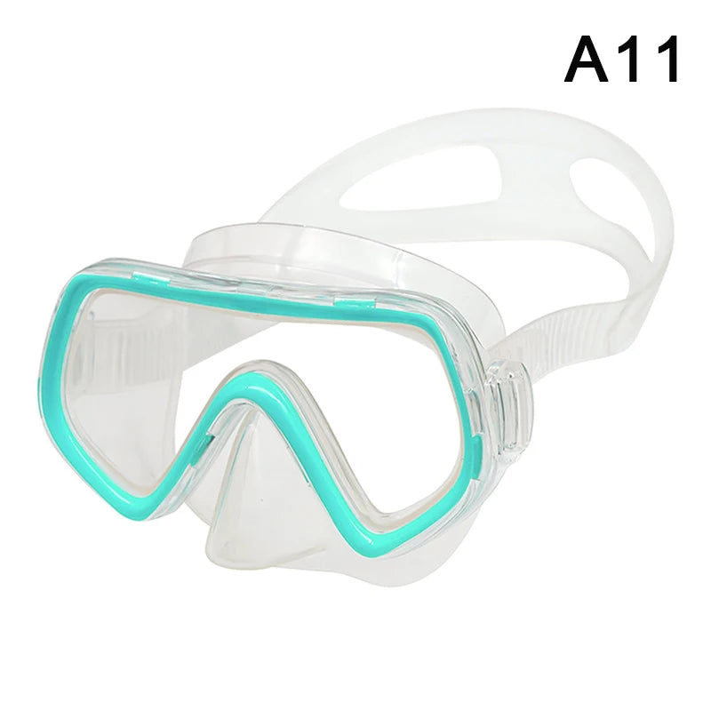 Diving Mask Waterproof Swimming Goggles Panoramic HD For Adult Youth Silicone Skirt Anti-Fog With Nose Cover Swimming Equipment