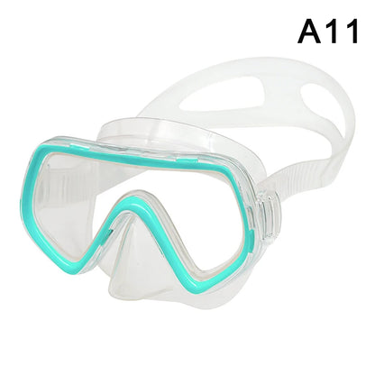 Diving Mask Waterproof Swimming Goggles Panoramic HD For Adult Youth Silicone Skirt Anti-Fog With Nose Cover Swimming Equipment