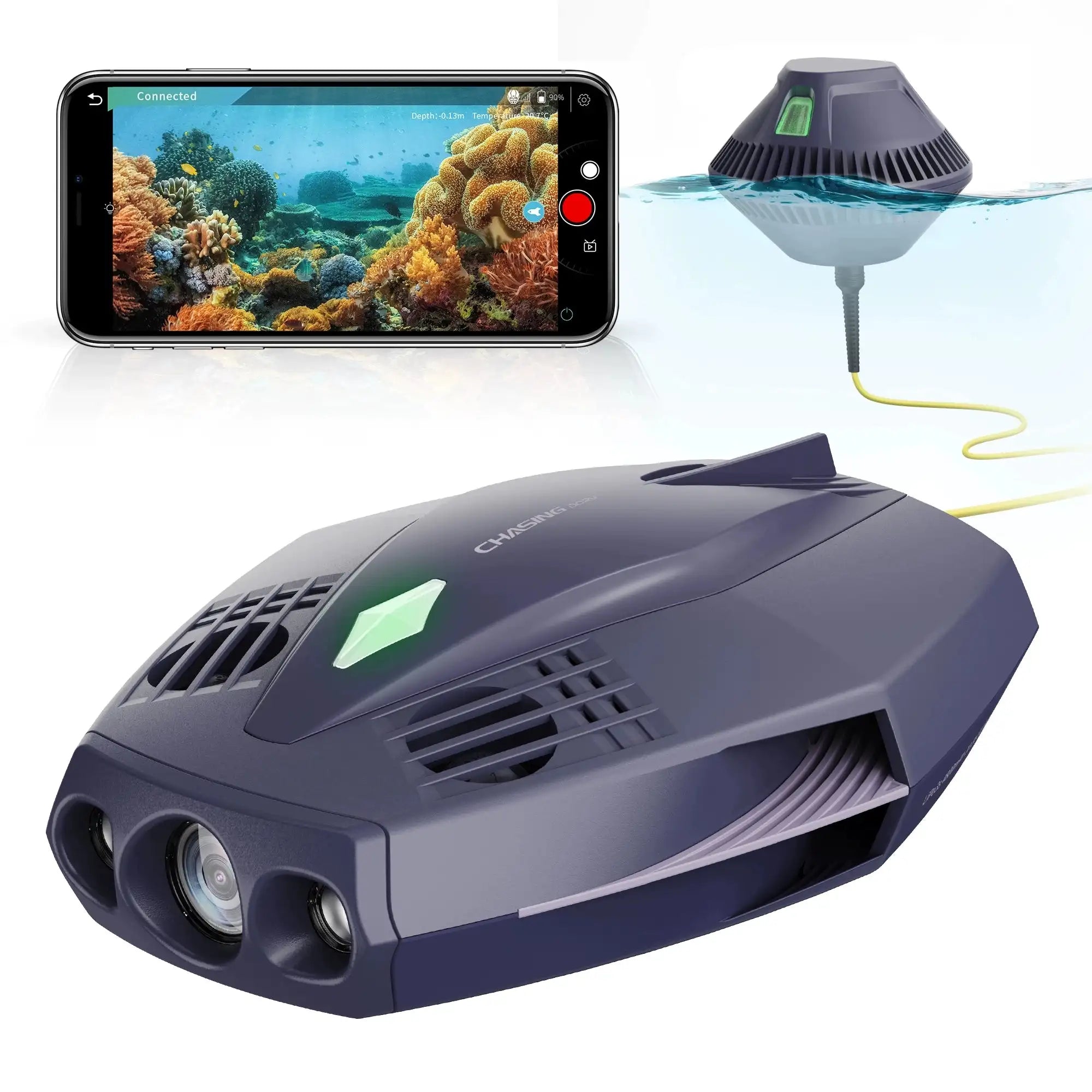 Chasing Dory Underwater Drone Camera | App & Bluetooth Control, One-Click Sharing, Portable Backpack, Real Time Viewing