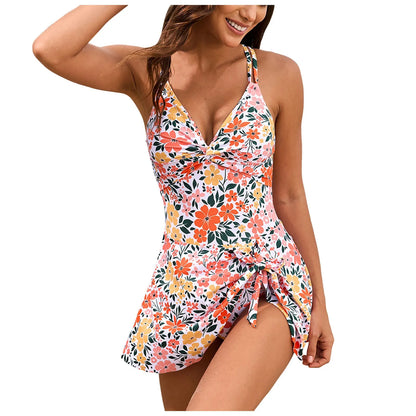 Women’S Swimdress Swimsuits Bathing Suit Floral Skirted Swim Dresses