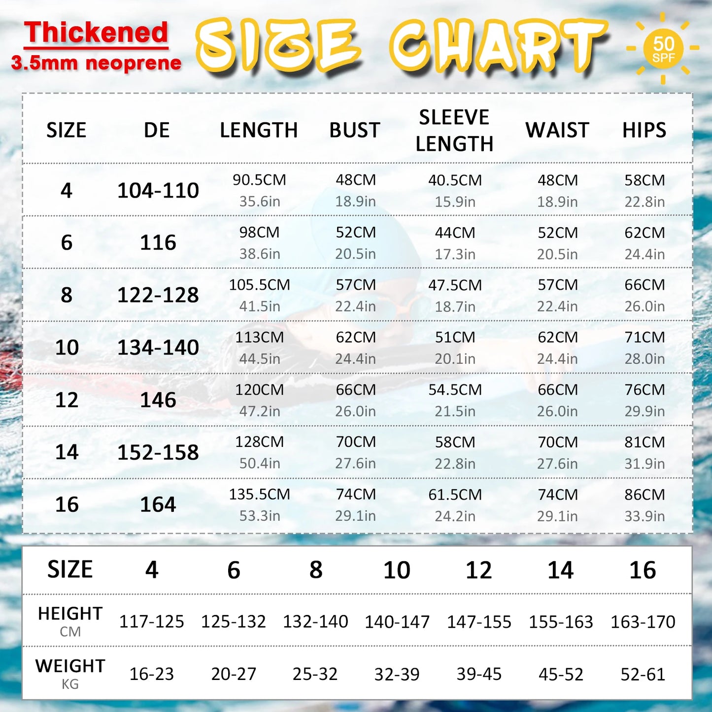 Thermal Full Wet Suits for Girls,Long Sleeve Anti-UV One-Piece Kids Wetsuits,3.5mm Neoprene,Thick Warm Swimming Surfing Wear