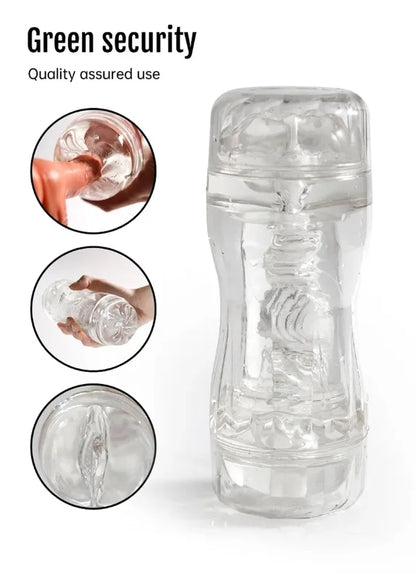 Sex Adult Toys Male Sex Products Masturbator Cup Soft Pussy Transparent Vagina Anal Adult Exercise Supplies Pocket Cup for Men