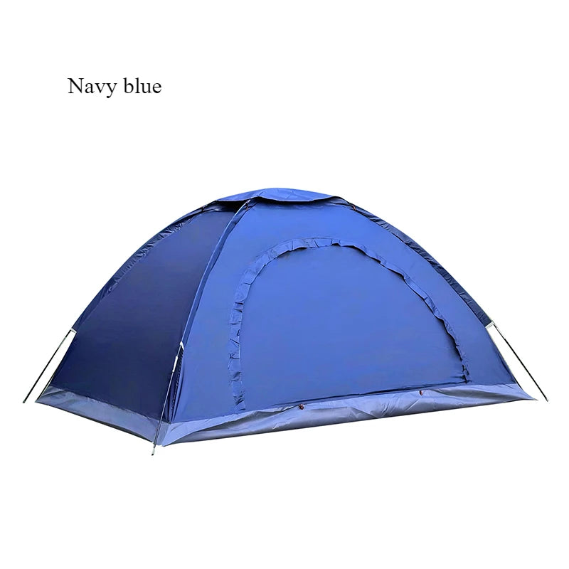 Outdoor camping tent, hand-built rain and sun protection hiking tent, double bed for couples and children, portable windproof