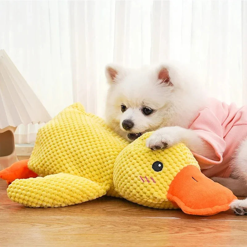 Dog~toy  plush  companion sleeping  duck  bite  resistant  teeth  grinding  sound  relief  duck  sound  toy