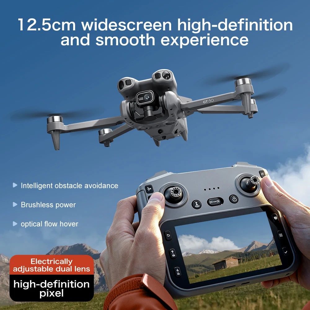 Professional Drone with 4K Dual Camera, Video Drone, Quadcopter, 360, Intelligent Obstacle Avoidance, Gift, New, 2022
