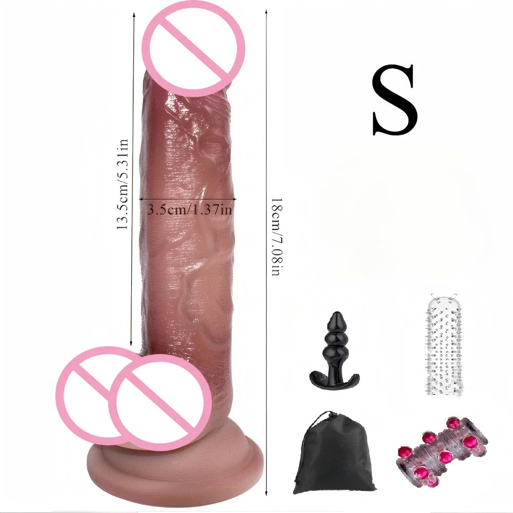 Silicone Realistic Dildo Adult Sex Toys Anal Dildo with Suction Cup Consolador Penis for Women Erotic Masturbators Penetration