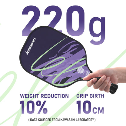 Kawasaki 2025 NEW Galaxy Pickleball Racket Ultra Lightweight Fiberglass Surface Entry-Level pickleball paddle 15mm