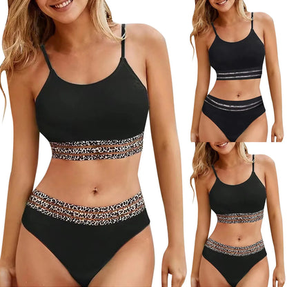 Female Bathing Suit Swimwears Women'S Sexy Triangle Bikini Two Pieces High Waisted Female Swimwear Summer Bikinis Sets купальник