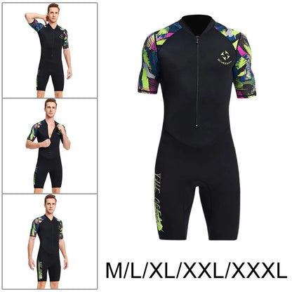 1.5mm Wetsuit Men,surf Dive Wetsuit Men Freediving Neoprene Wetsuit Short Sleeve Men for Surfing Diving Swimming Kayaking
