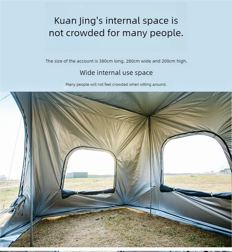 Universal SUV Camping Tent with Spacious Awning Waterproof Car Tent Easy Setup for Backpacking Traveling  Outdoors Car tail tent