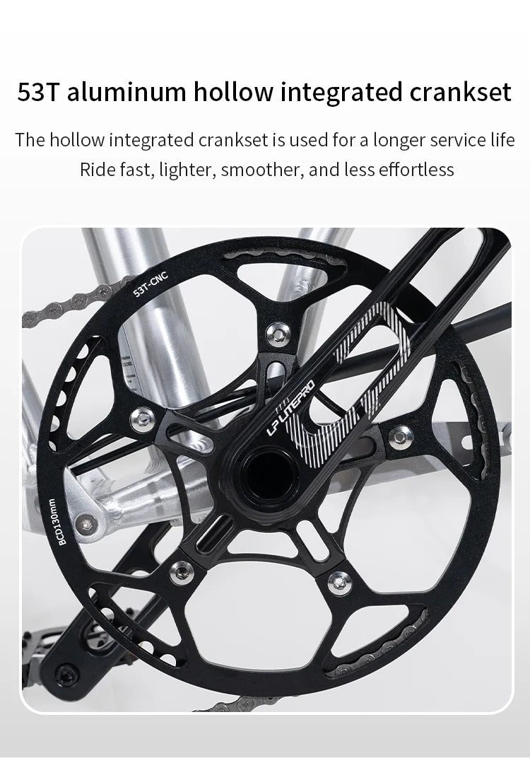 Litepro S9 Aluminum Alloy Frame 16 Inch 9 Speed Tri-fold Bicycle S /Y BAR Light Weight Foldable Bicycle Mini Folding Bike