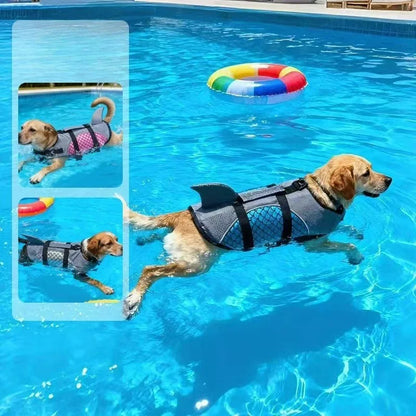 Dog Life Jacket Tear Resistant Dog Life Vest with Rescue Handle Pet Safety Swimsuit Small and Medium-sized Dog Life Jacket