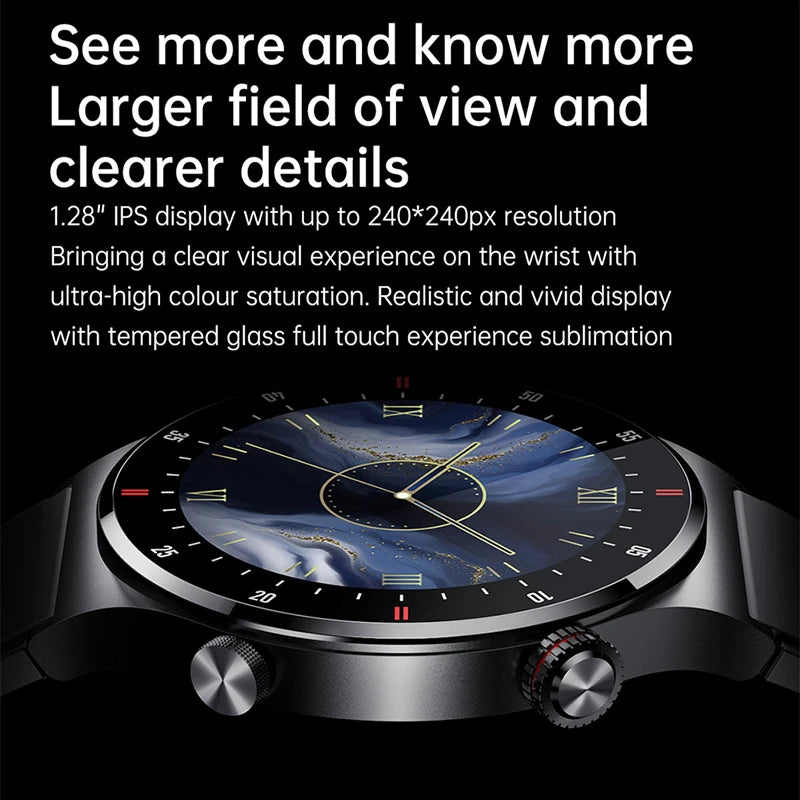 New ECG+PPG Bluetooth Call Smart Watch Men AMOLED Full Touch Sports NFC Watches Men Smartwatch Waterproof For Android Ios