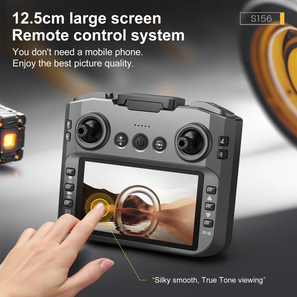 2025 New S156 Drone with Screen Brushless Optical Stream Positioning Quadcopter with Camera FPV Traverser Novice Toy Airplane