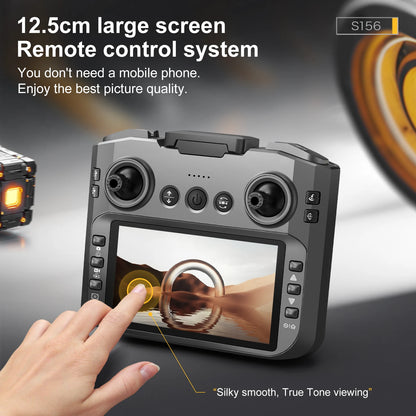 2025 New S156 Drone with Screen Brushless Optical Stream Positioning Quadcopter with Camera FPV Traverser Novice Toy Airplane
