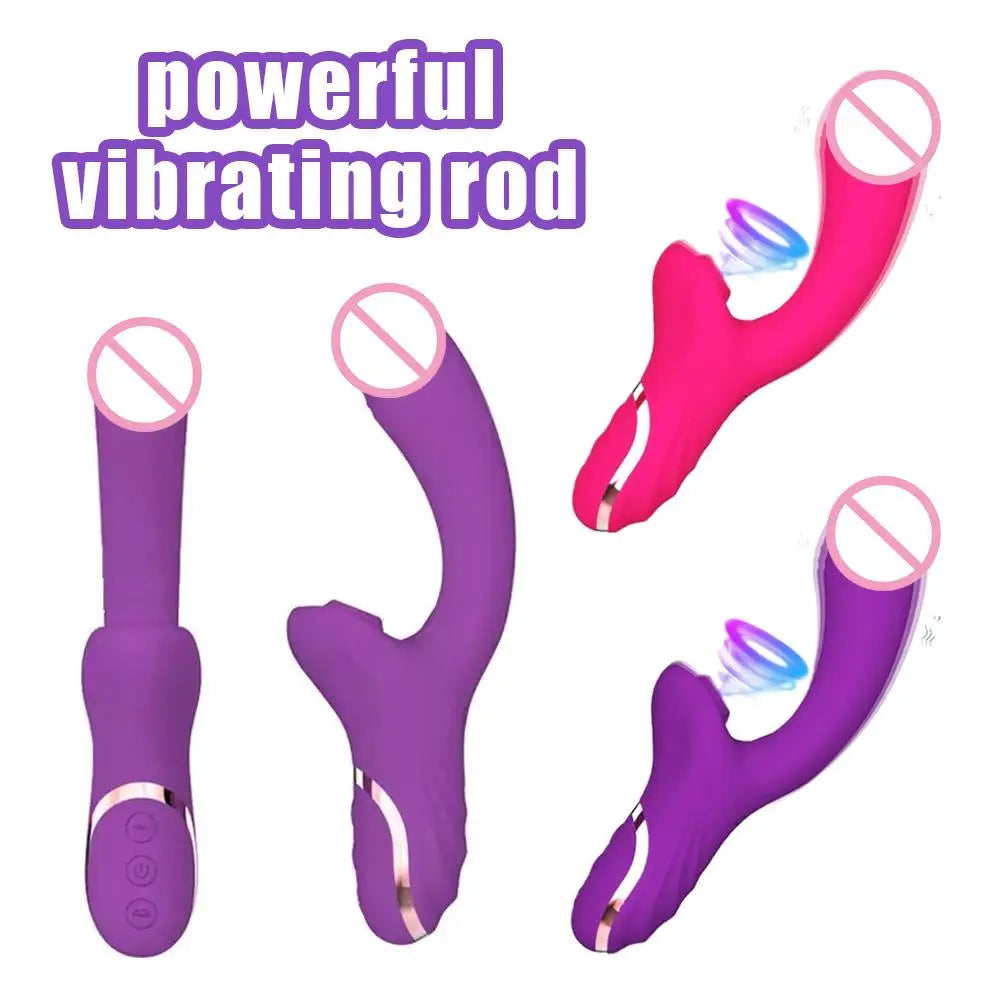 Adult Toys Female Pleasure Roller Vibrator Hollow Beads Suction Paddle Function Silicone Waterproof Body Safe Intimate Toys