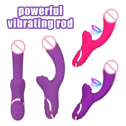 Adult Toys Female Pleasure Roller Vibrator Hollow Beads Suction Paddle Function Silicone Waterproof Body Safe Intimate Toys