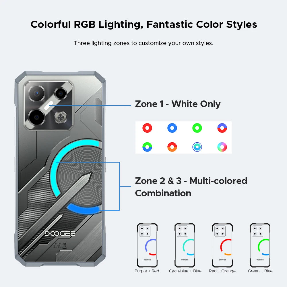 World Premiere DOOGEE Blade GT Pro 5G Rugged Phone LED Light Effect 12GB 512GB 10.5mm Ultra-thin 100MP AI Camera 5800mAh Battery