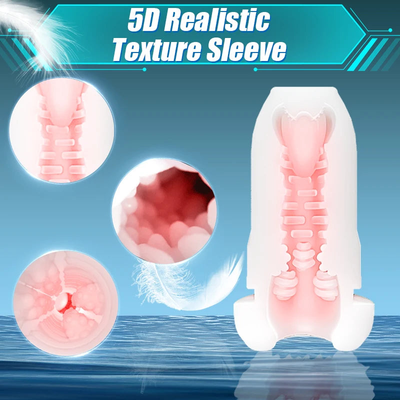 Automatic Sucking Male Masturbator Vibration Blowjob Machine Masturbation Cup Pocket Pussy Penis Pump SexToy Adult Goods for Men