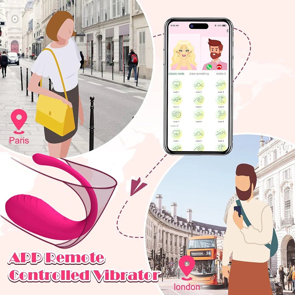 APP Controle Bluetooth Wearable Vibrator G Spot Vibrador Feminino Vagina Massage Clit Stimulator Sex Toy For Women Vibrating Egg