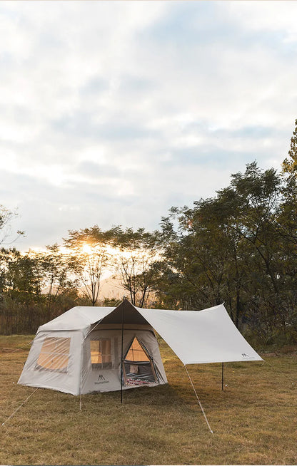 MOUNTAINHIKER Outdoor Camping 4-5 Person Waterproof Family Awning Beach Tent Quick Open Fishing Tent Picnic Park Anti-UV Shade