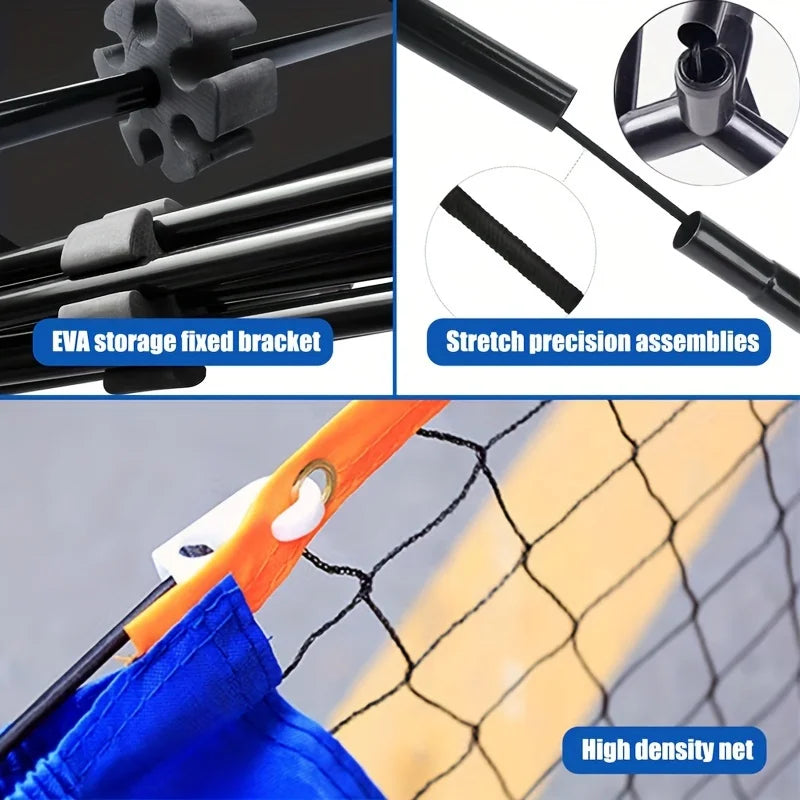 Portable 3m Pickleball Net for Tennis & Badminton Training Quick Setup Lightweight Foldable PE Material No Iron Frame
