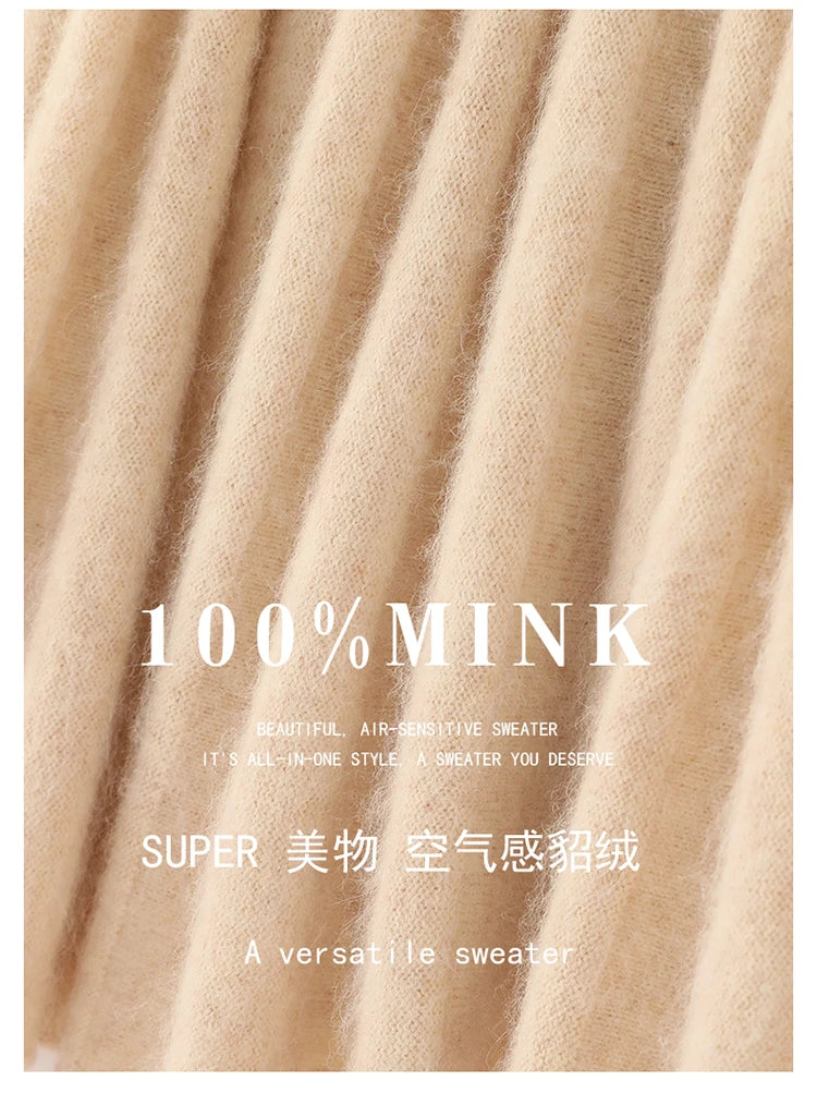 mink cashmere skirt Fashion long dress women A-line skirt autumn winter loose pleated skirt elegant high-waisted skirt ladies