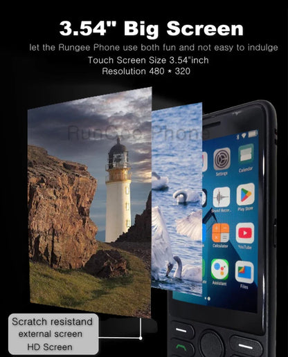 Feature Phone with Touch Screen Smartphone Wifi 5G/4G Global Languages Removable battery Big Buttons 3.54"inch Senior Cell Phone