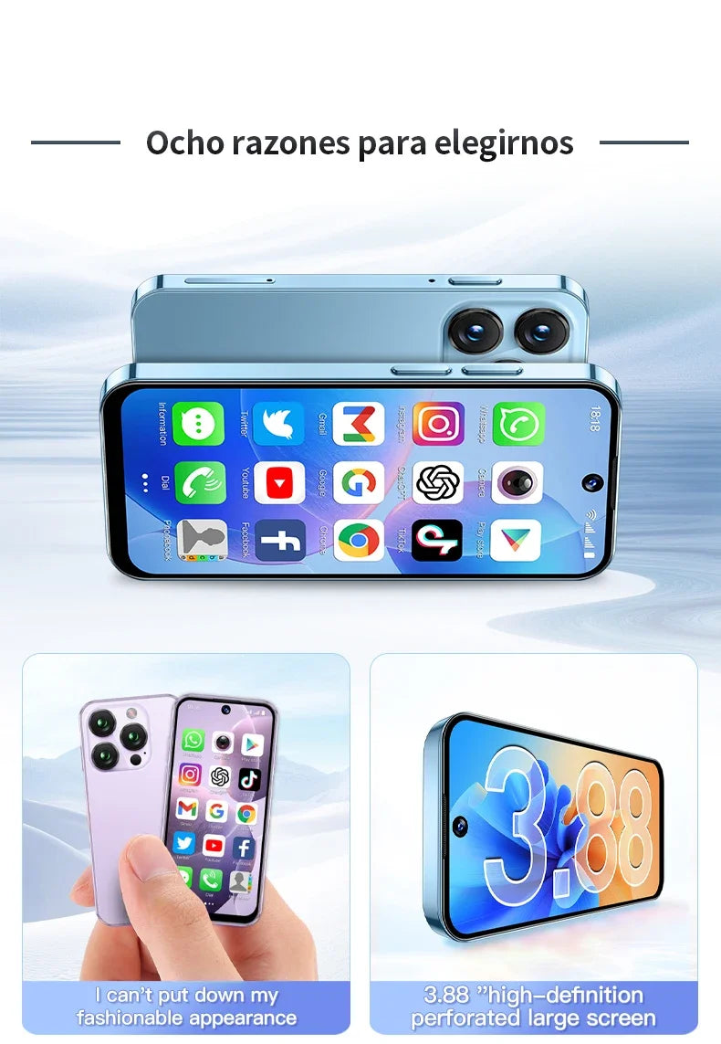 SOYES XS19 Mini Smartphone 3.88in 2GB RAM 16GB ROM Android10.0 With Facial Recognition Dual SIM Standby 3G Network Small Phone
