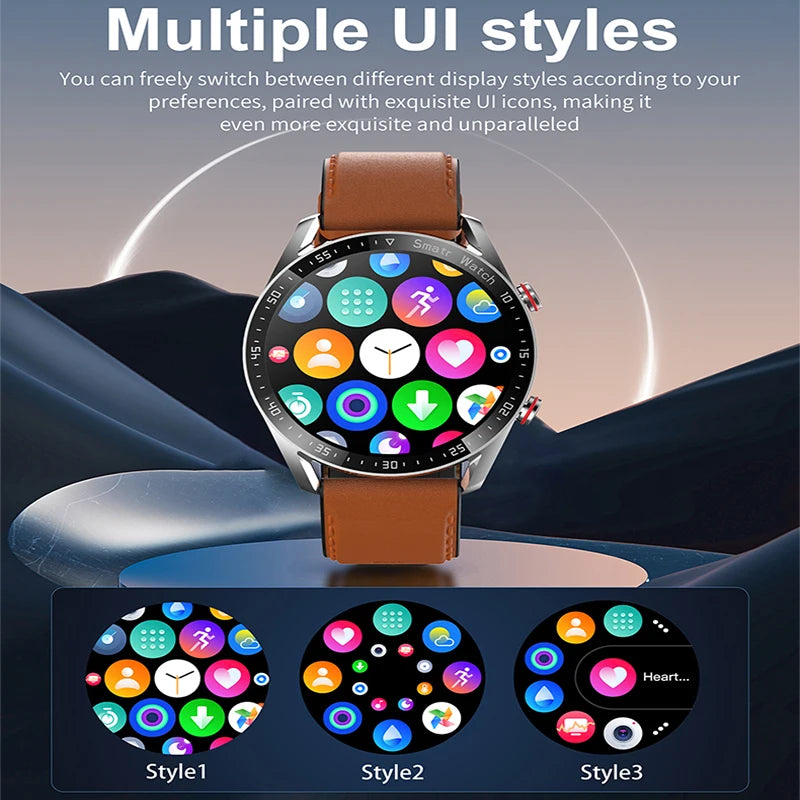 ECG+PPG Bluetooth Call Smart Watch Men Laser Health Blood Pressure Fitnes Sports Watches Man Sports Waterproof Smartwatch
