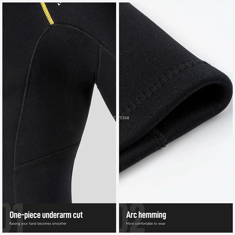 1.5MM Wetsuits for Mens Womens Front Zip Diving Suits Neoprene Short Sleeve Wet Suit for Surfing Diving Swimming Snorkeling